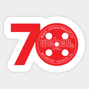 Weber 70th Anniversary Arlington Heights Classic front Sticker